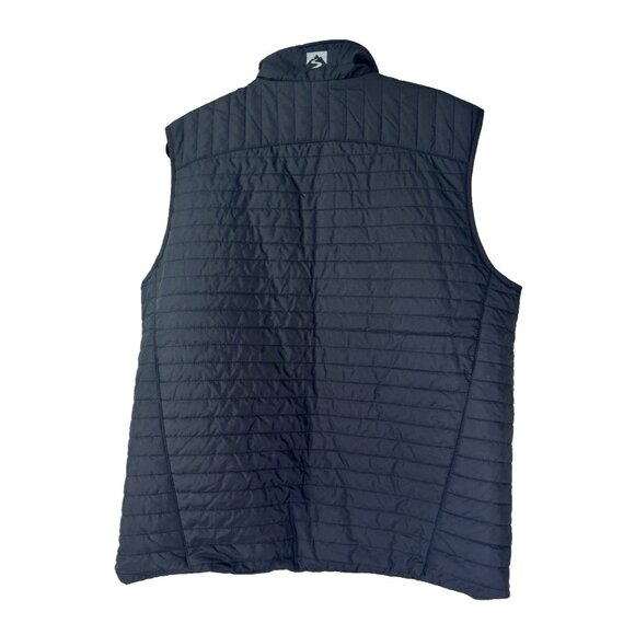 NWT Storm Creek Mens Large Black Puffer Vest Thermolite Eco Water Resistant Logo - Picture 2 of 16